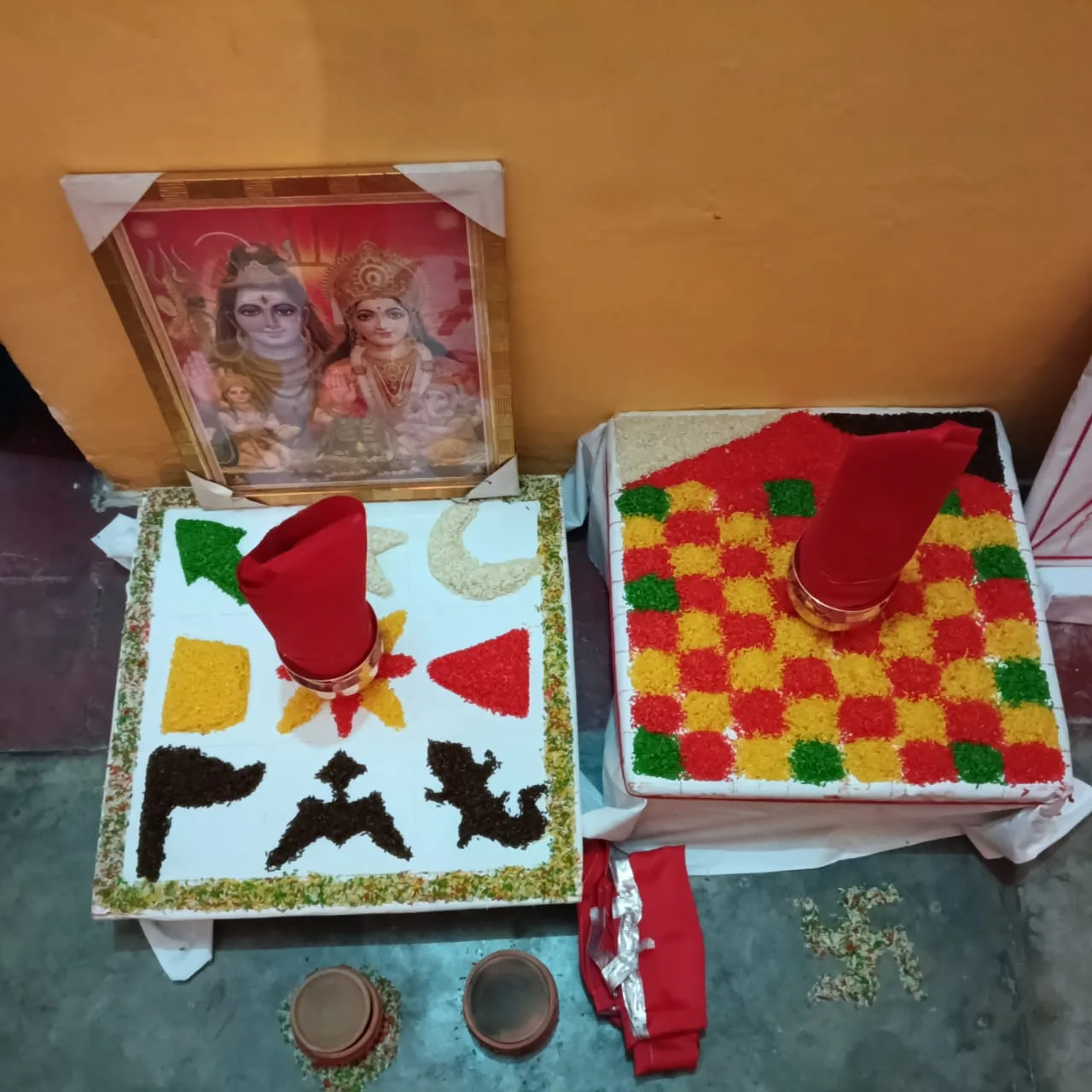 Rudrabhishek Puja Samagri Arrangement